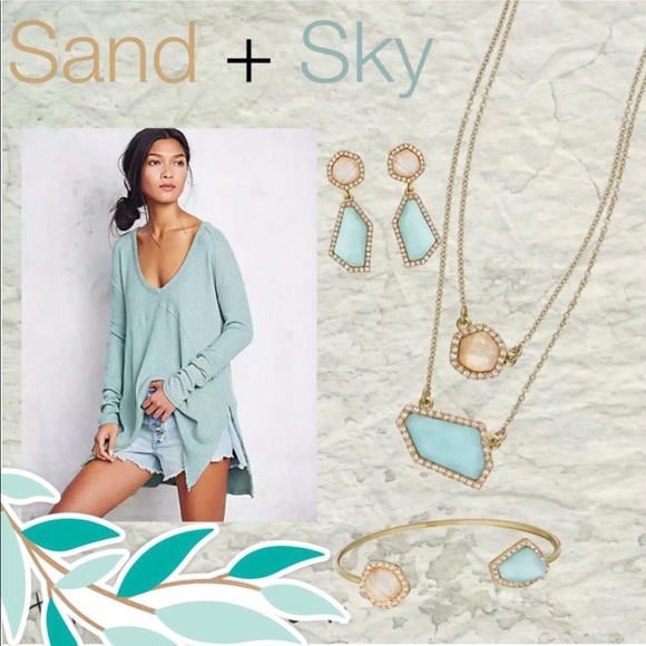 New Chloe + Isabel Sand + Sky Open Cuff Bracelet - Picture 5 of 10